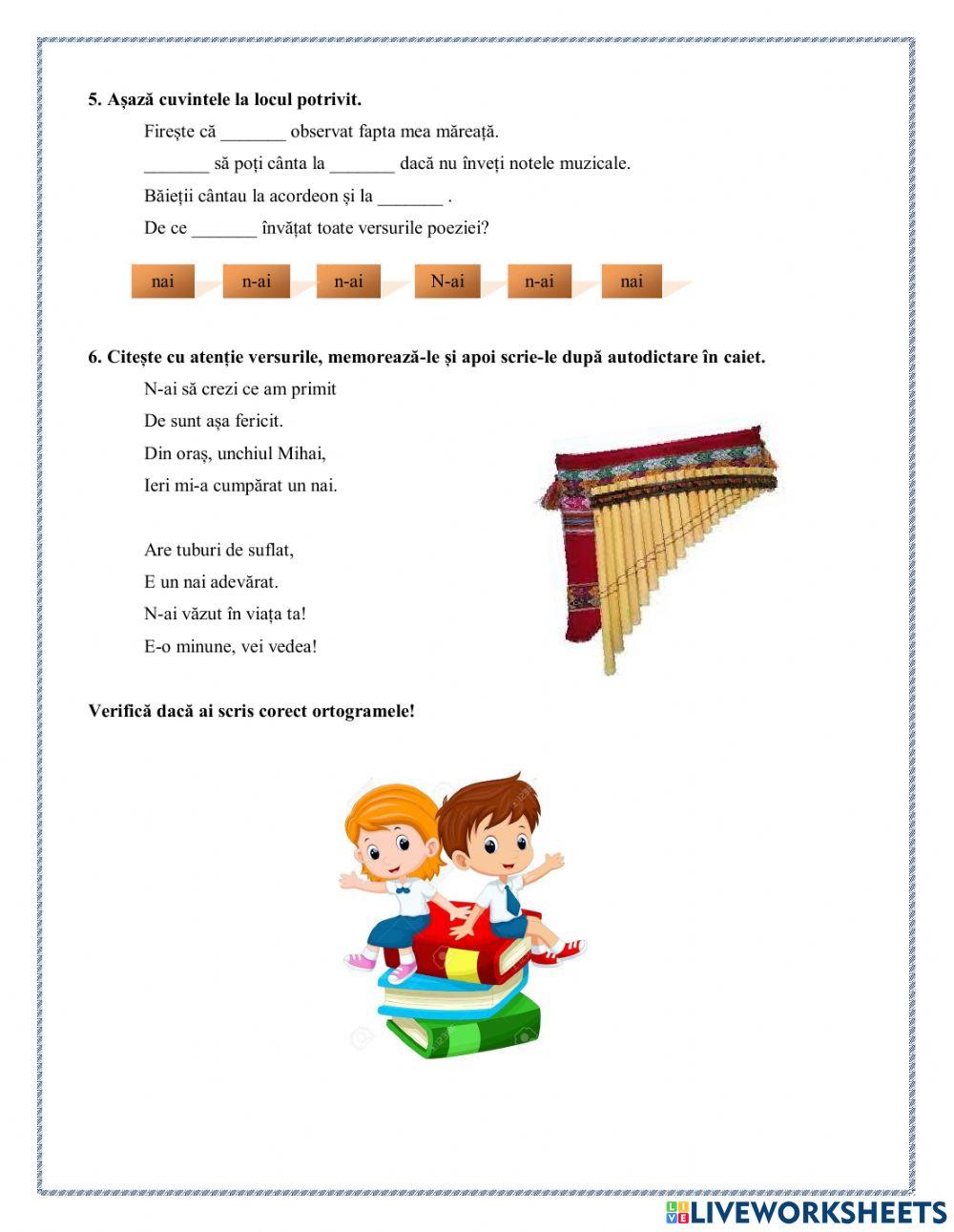 Să scriem corect!(nai, n-ai)