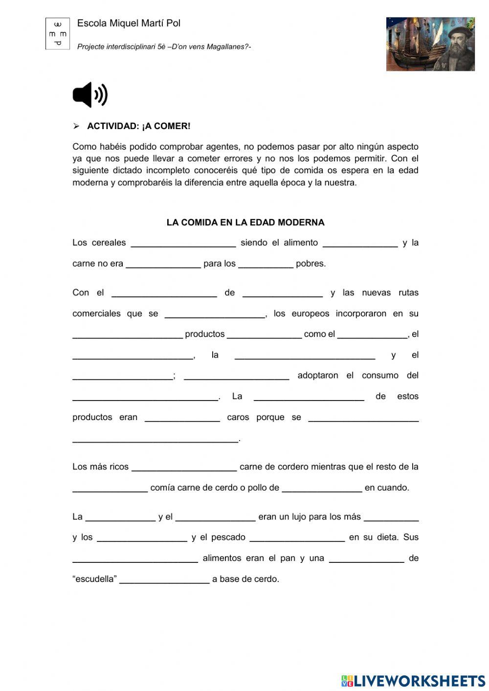 La comida en la Edad Moderna