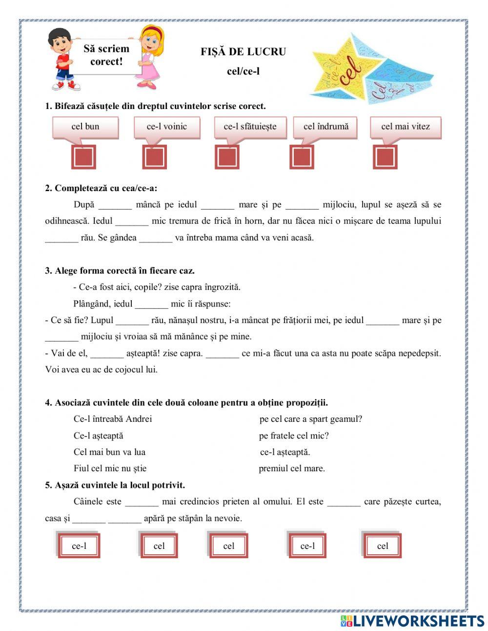 Să scriem corect!(cel, ce-l)