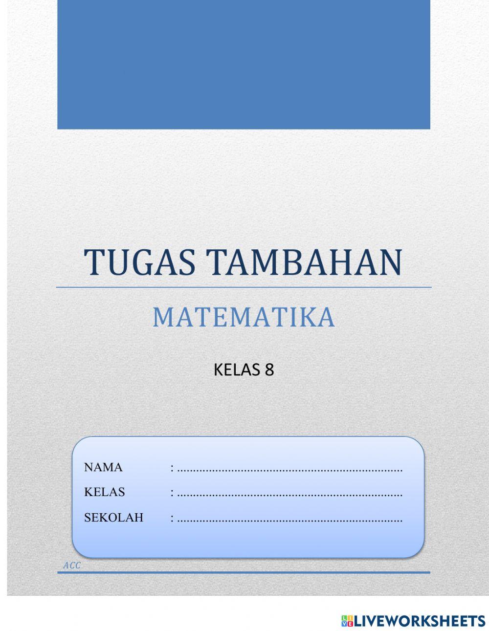 Tugas Tambahan Matematika Kelas 8