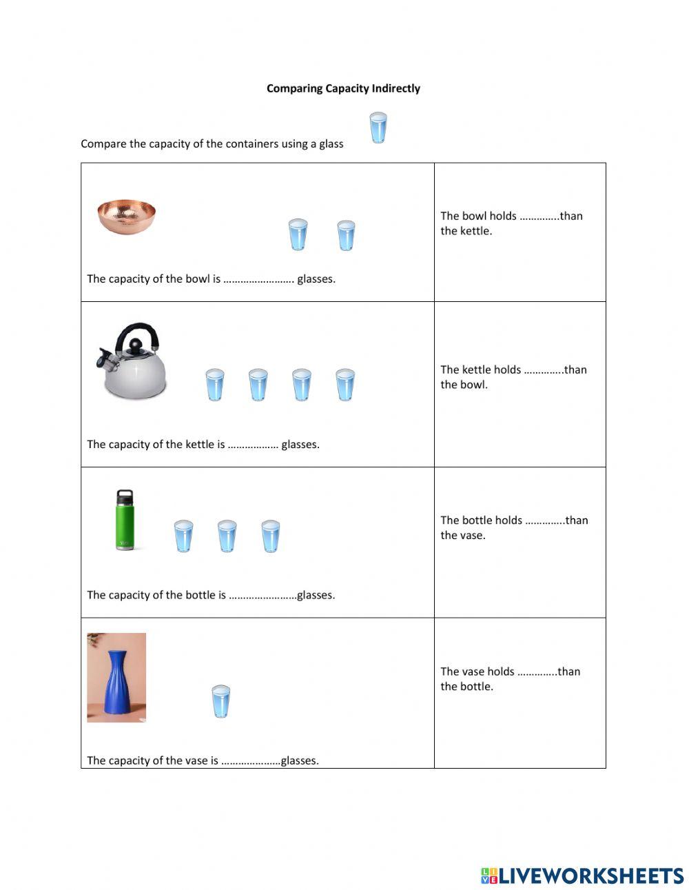 7021672 | Comparing Capacity | tdenkar | LiveWorksheets