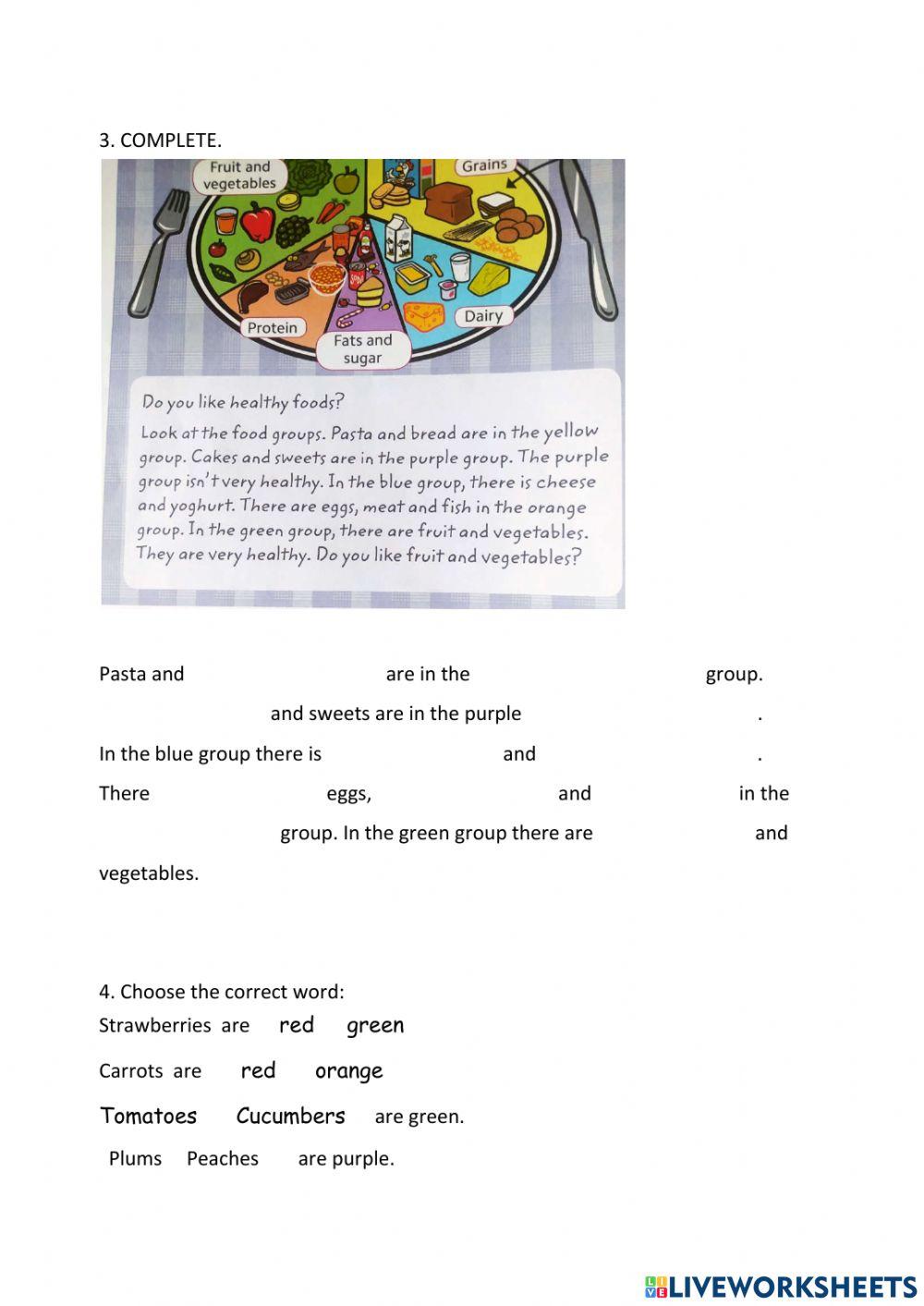 Fruit and vegetables