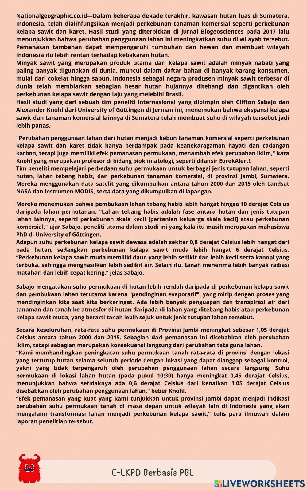 Perubahan Lingkungan