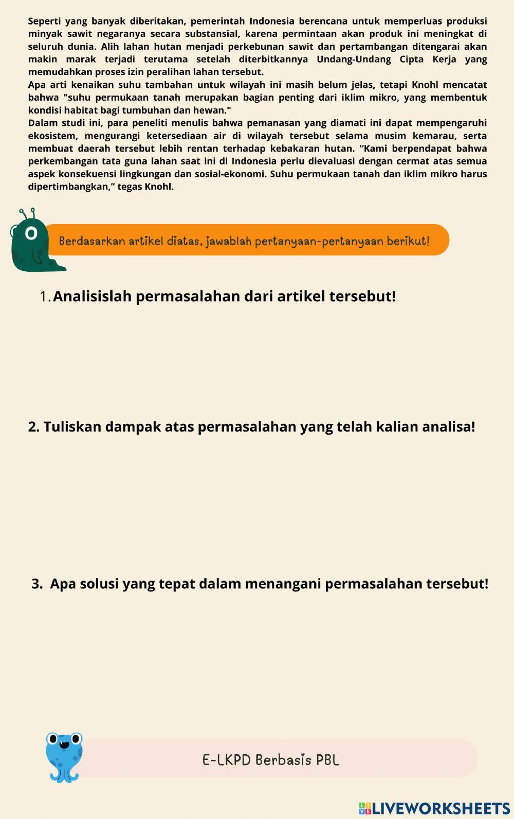 Perubahan Lingkungan