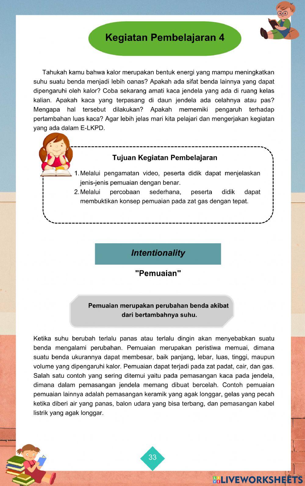 Kegiatan 4 - LKPD Suhu, Kalor, dan Pemuaian