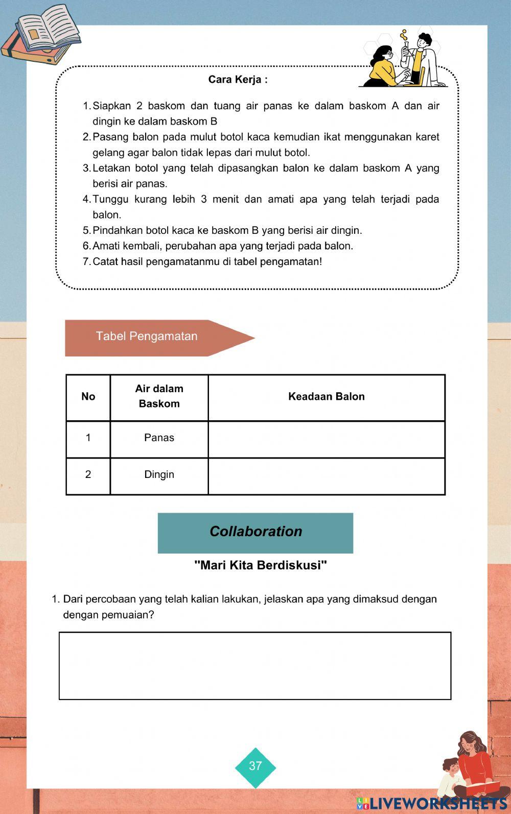 Kegiatan 4 - LKPD Suhu, Kalor, dan Pemuaian