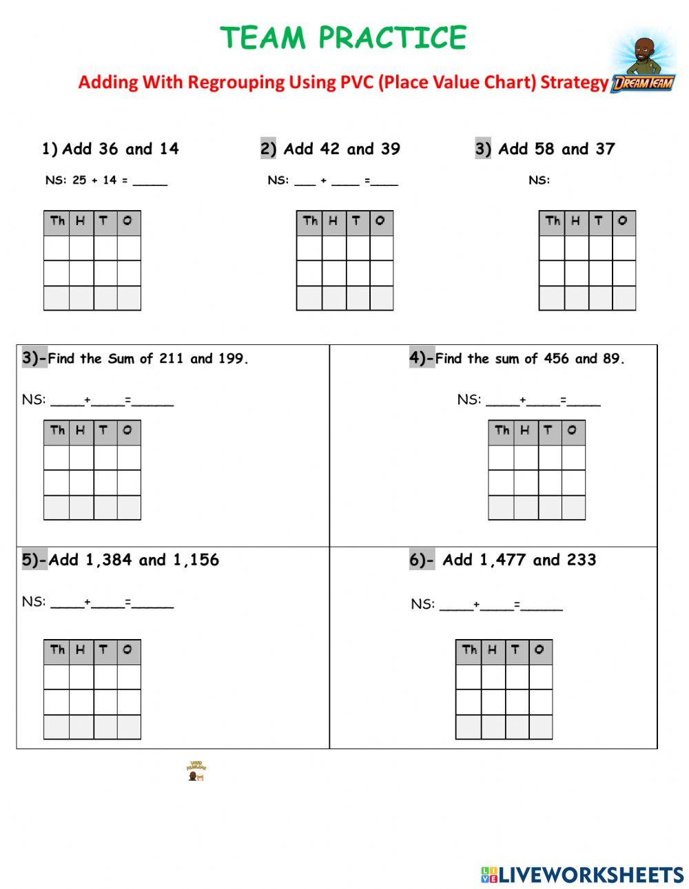 Math Addition W.R online exercise for 3rd Grade | Live Worksheets