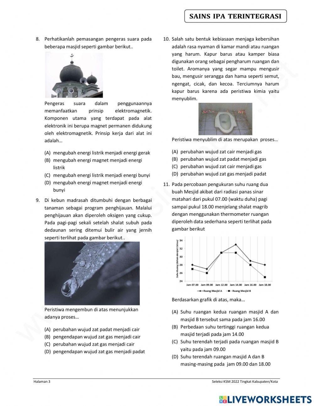 Seleksi ksm ipa integrasi