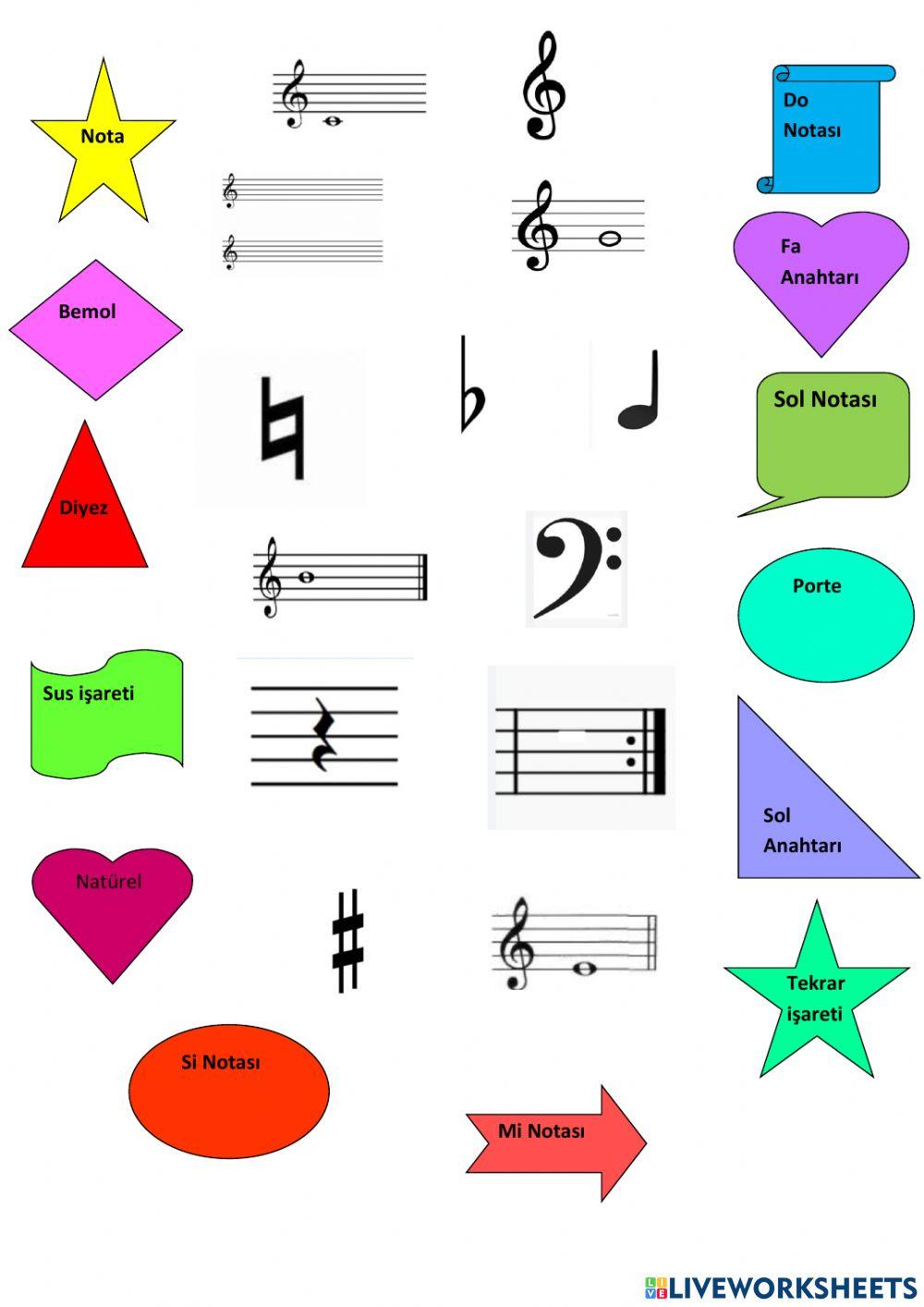 Müzik çalışma kağıdı