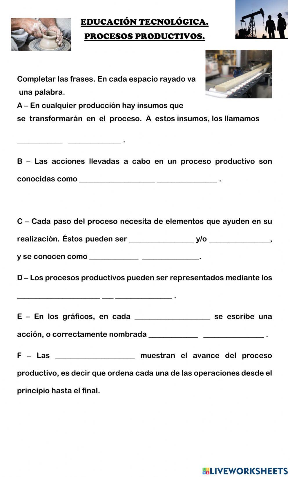 Proceso productivo .