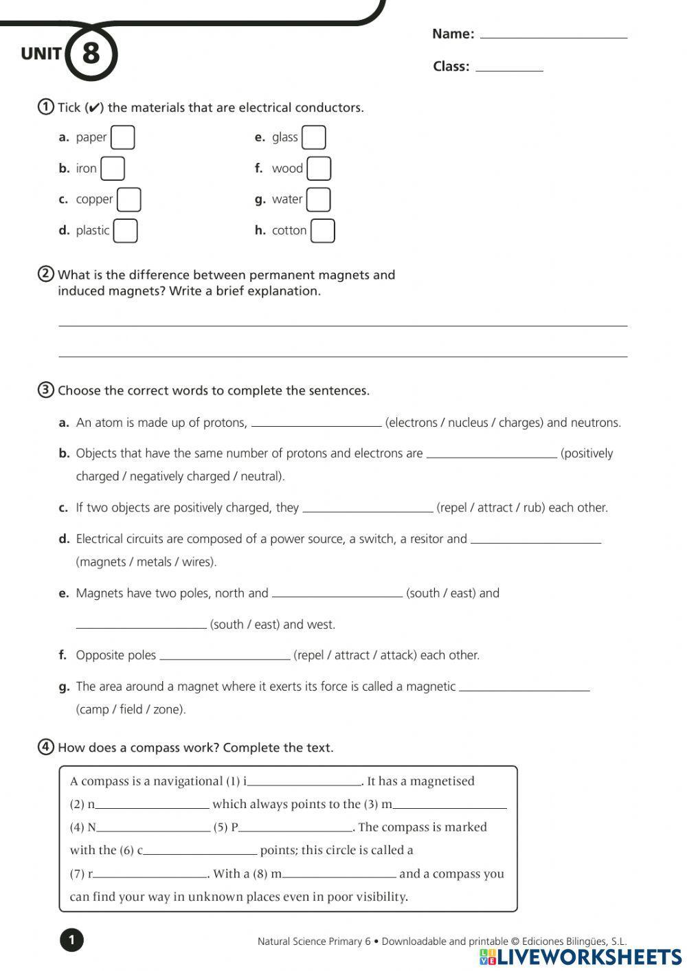 SICENCE 6º UNIT 8 (A)