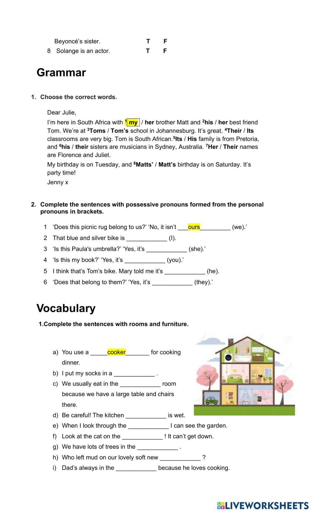 Insight Elementary Test Unit 3