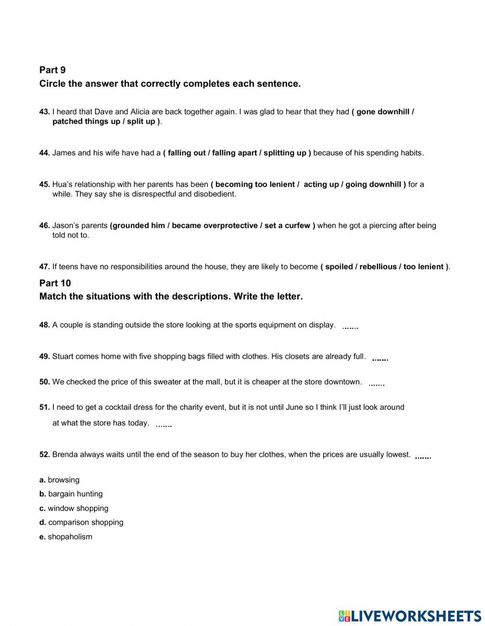 SU1 Units 6-10 Review