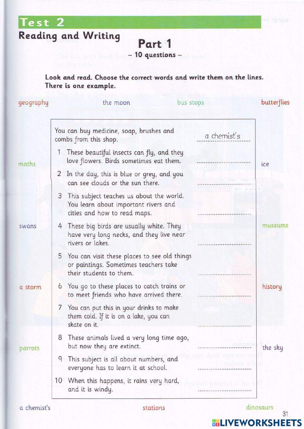 Reading test