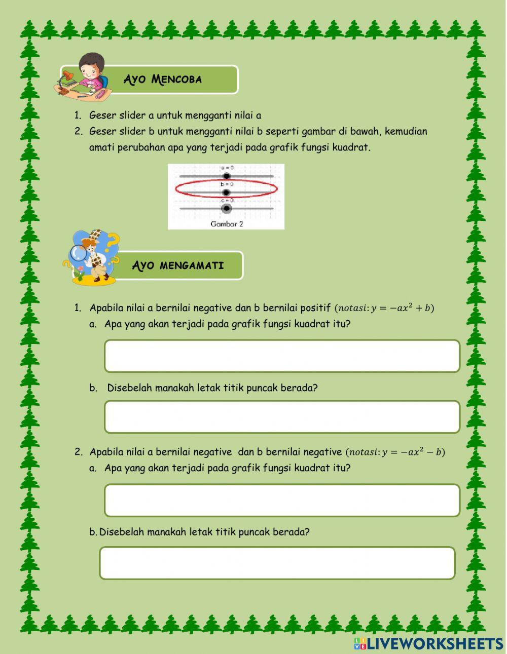 Mengindentifikasi Grafik Fungsi Kuadrat