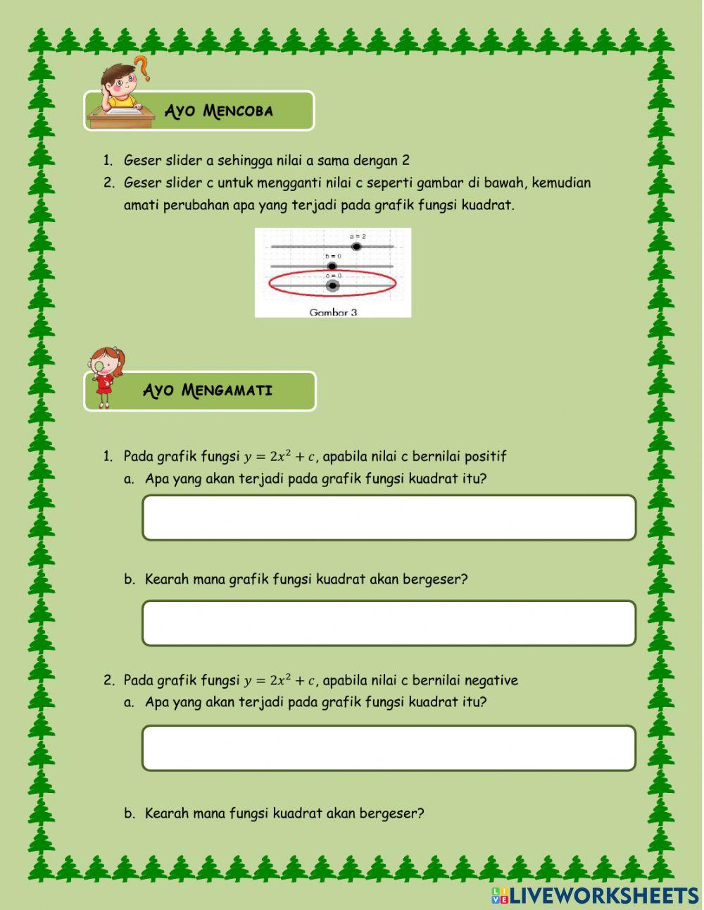 Mengindentifikasi Grafik Fungsi Kuadrat