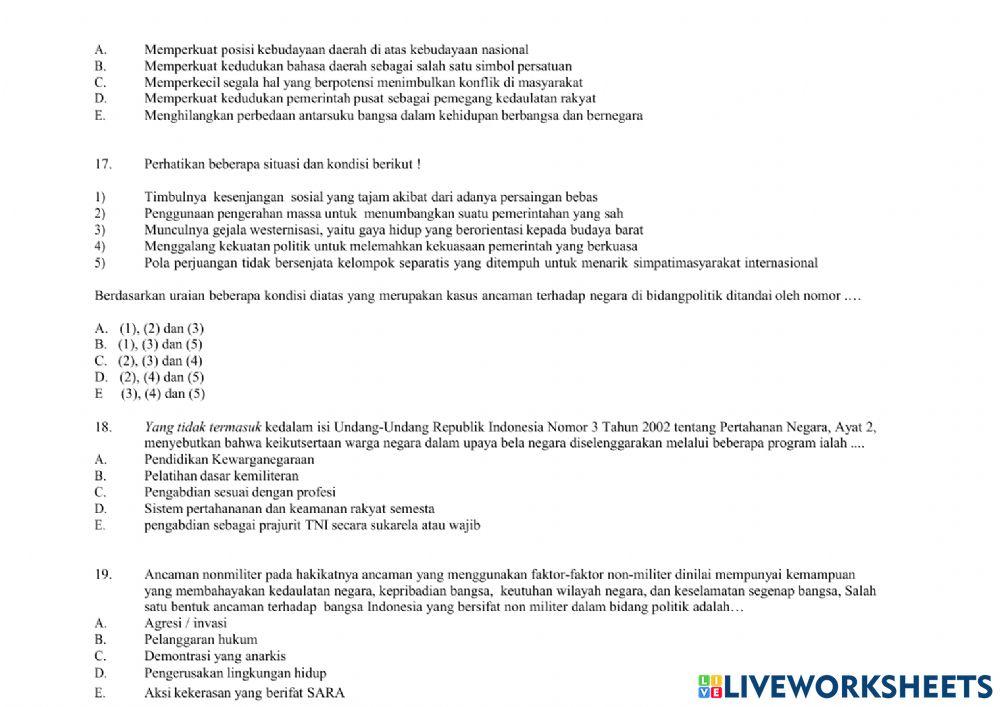 Post Test 20 Soal PG