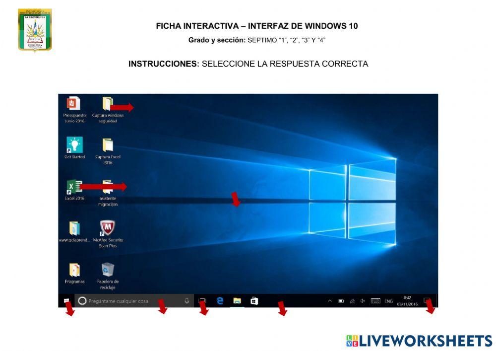 Windows 10 y sus partes