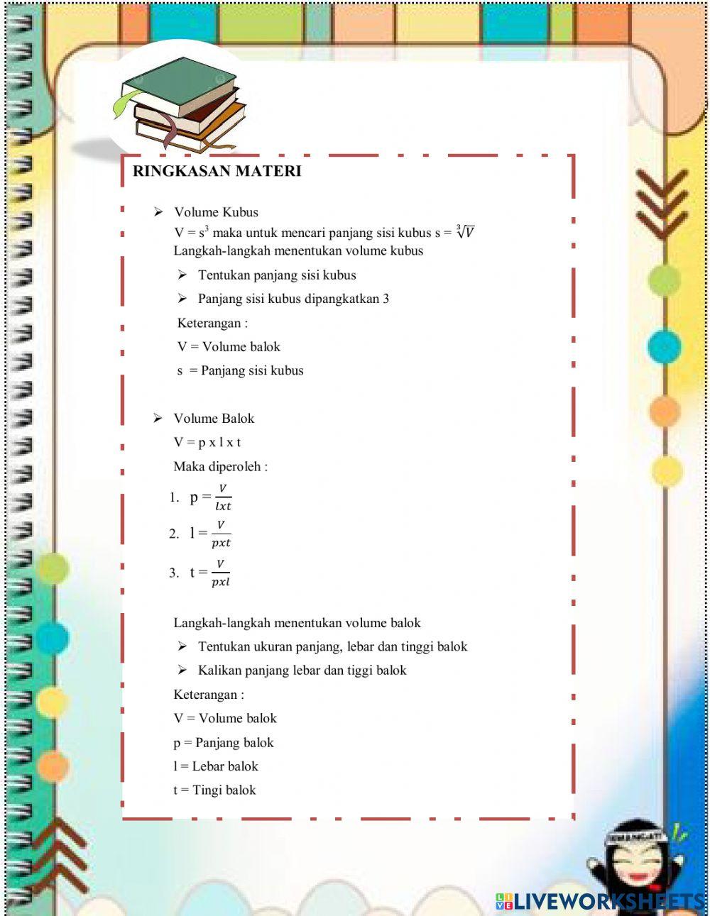Volume Kubus dan Balok