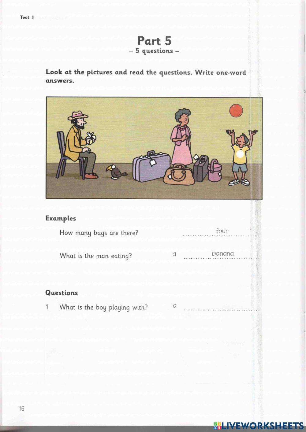 Starter 1 test 1 reading