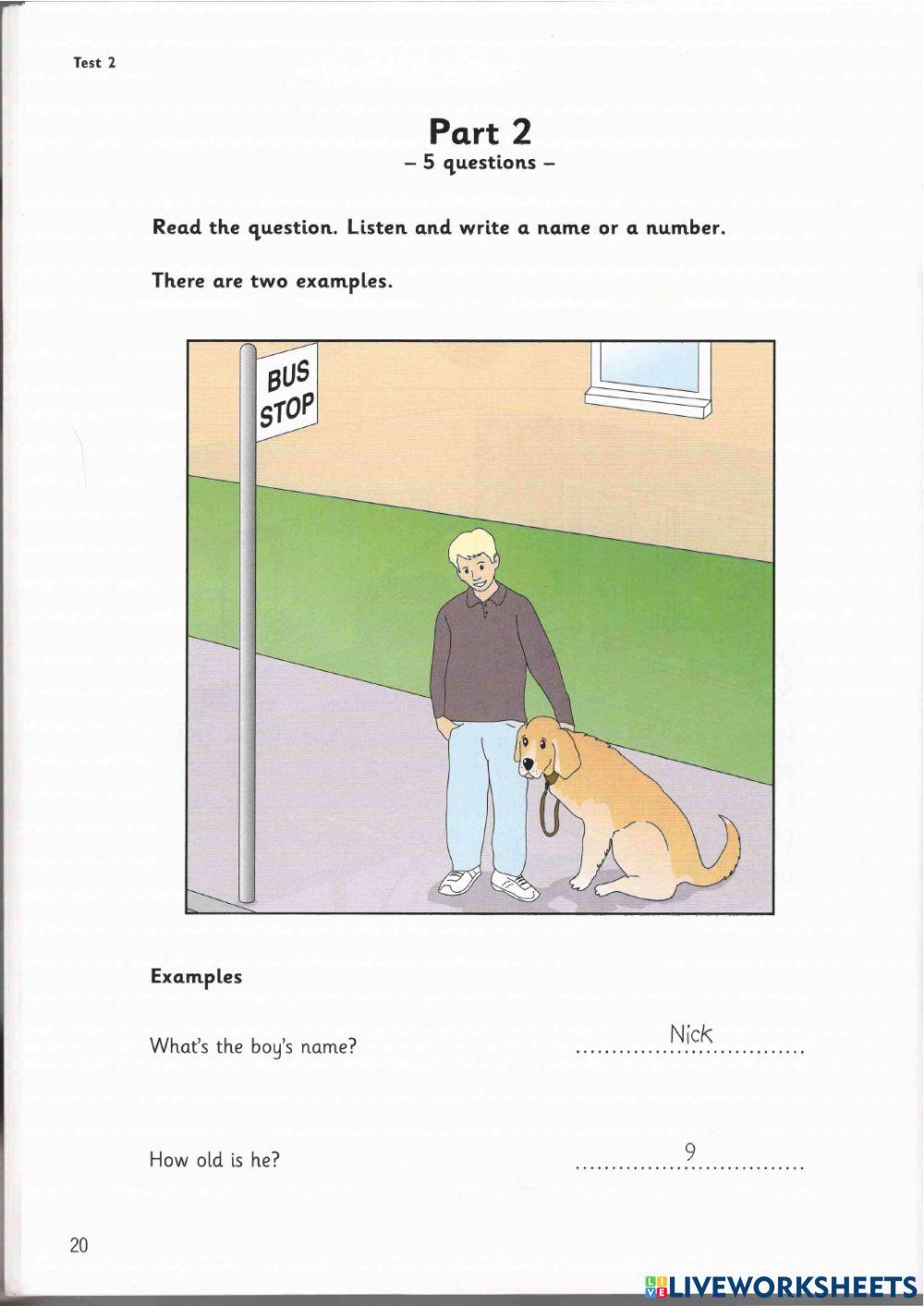 Staters 1 Test 2 listening