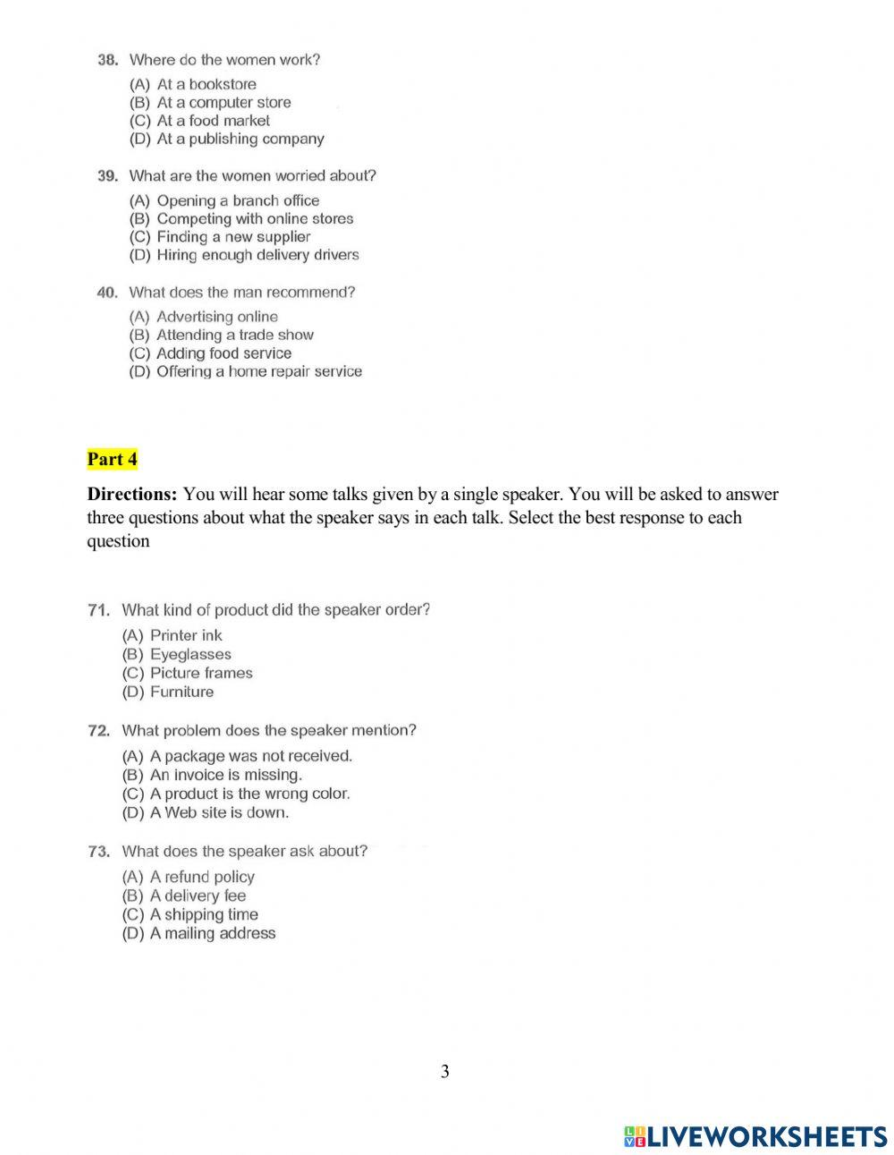 TOEIC-Mini Test TOEIC-Mini Test