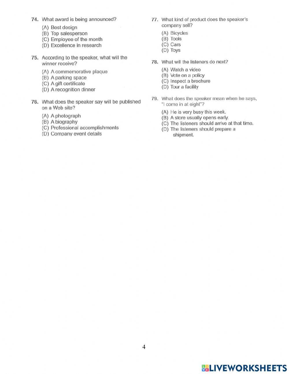 TOEIC-Mini Test