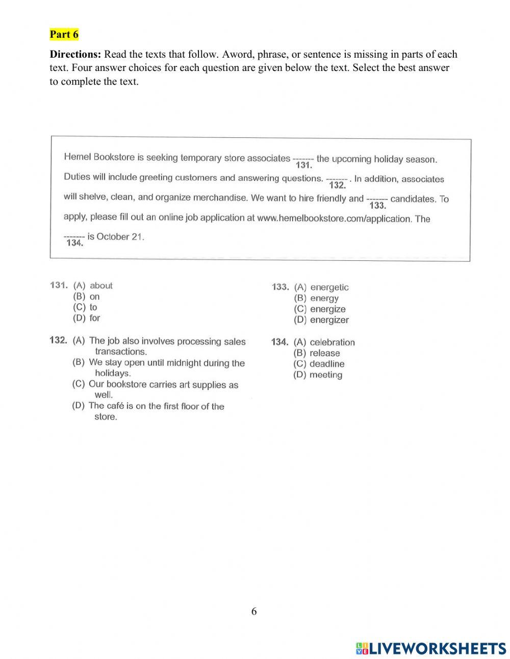 TOEIC-Mini Test