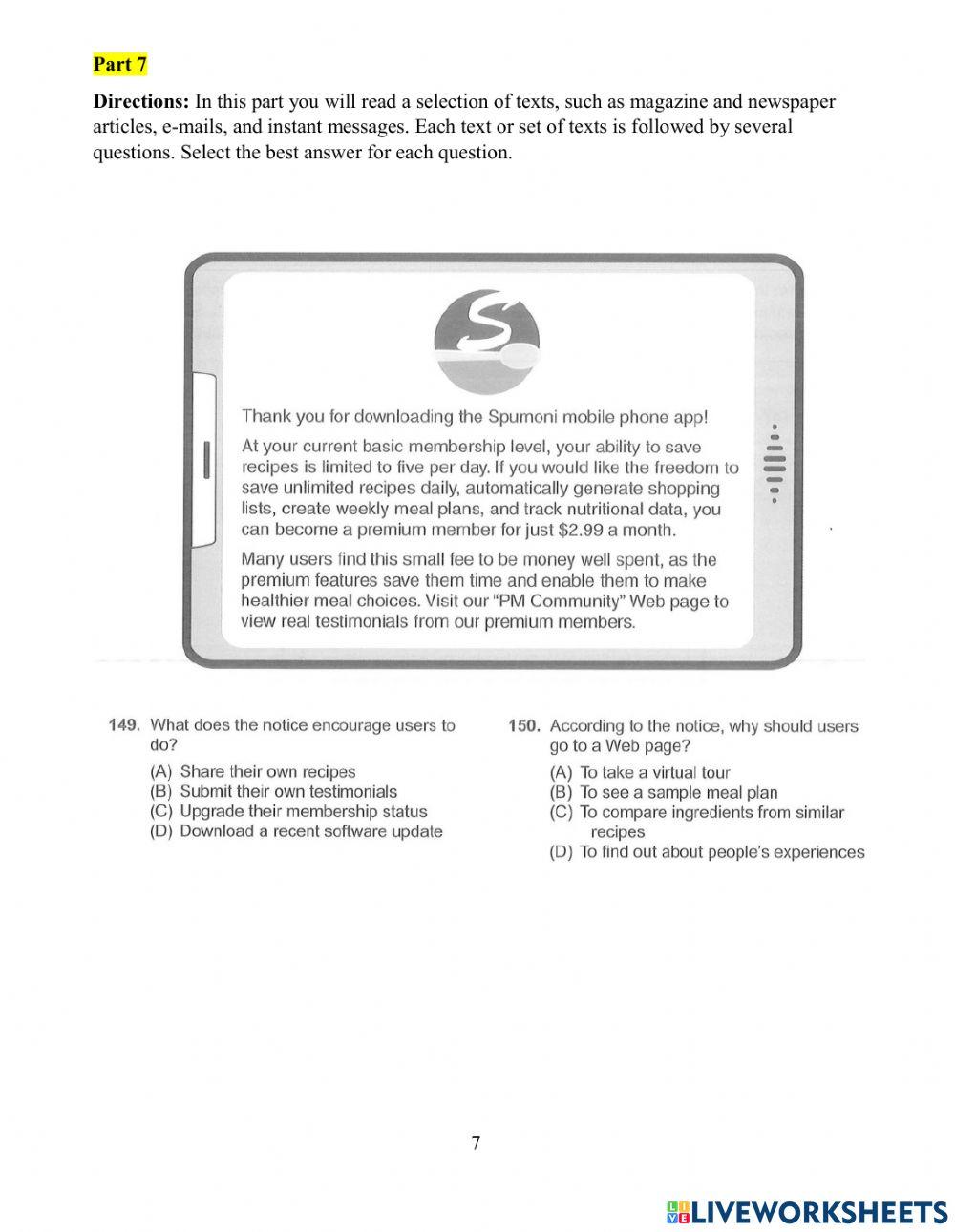 TOEIC-Mini Test