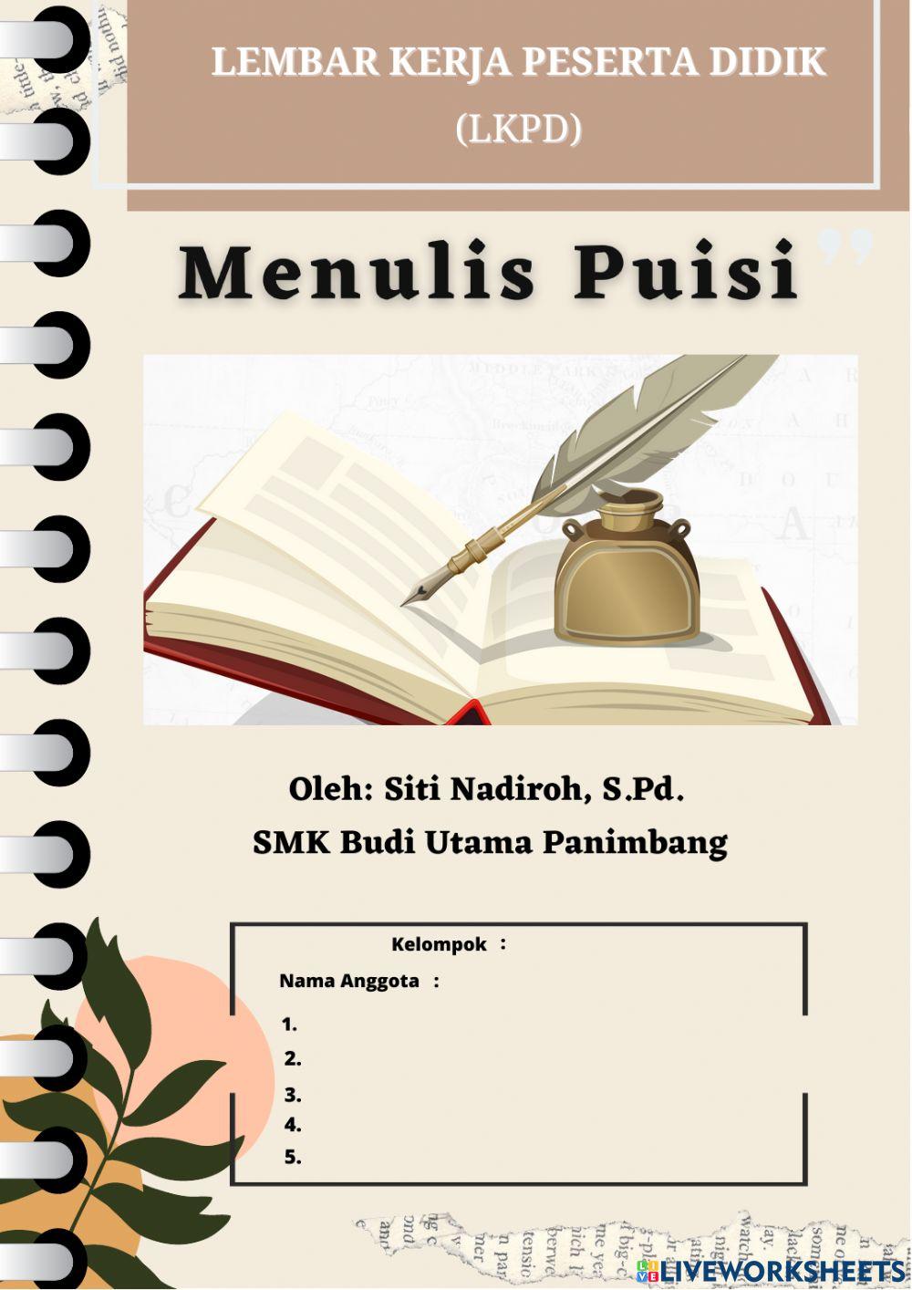 Menulis puisi