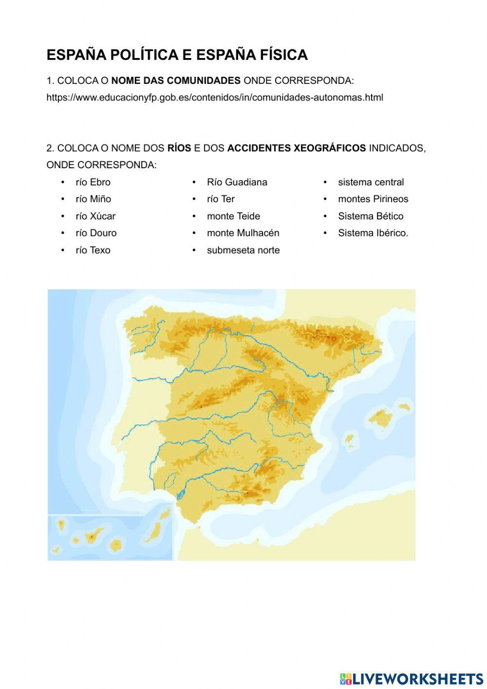 España política e física