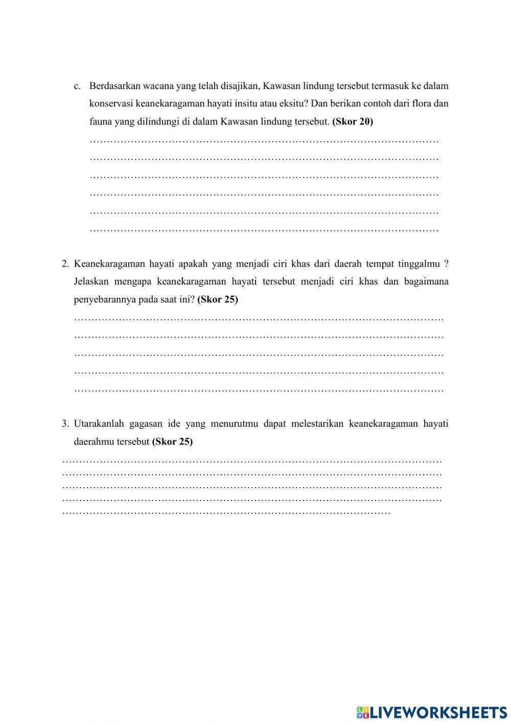 Lkpd pelestarian kehati