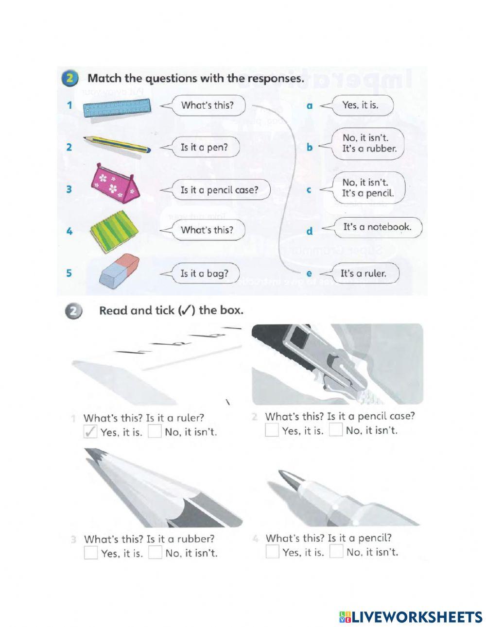 Super minds 1 Revision