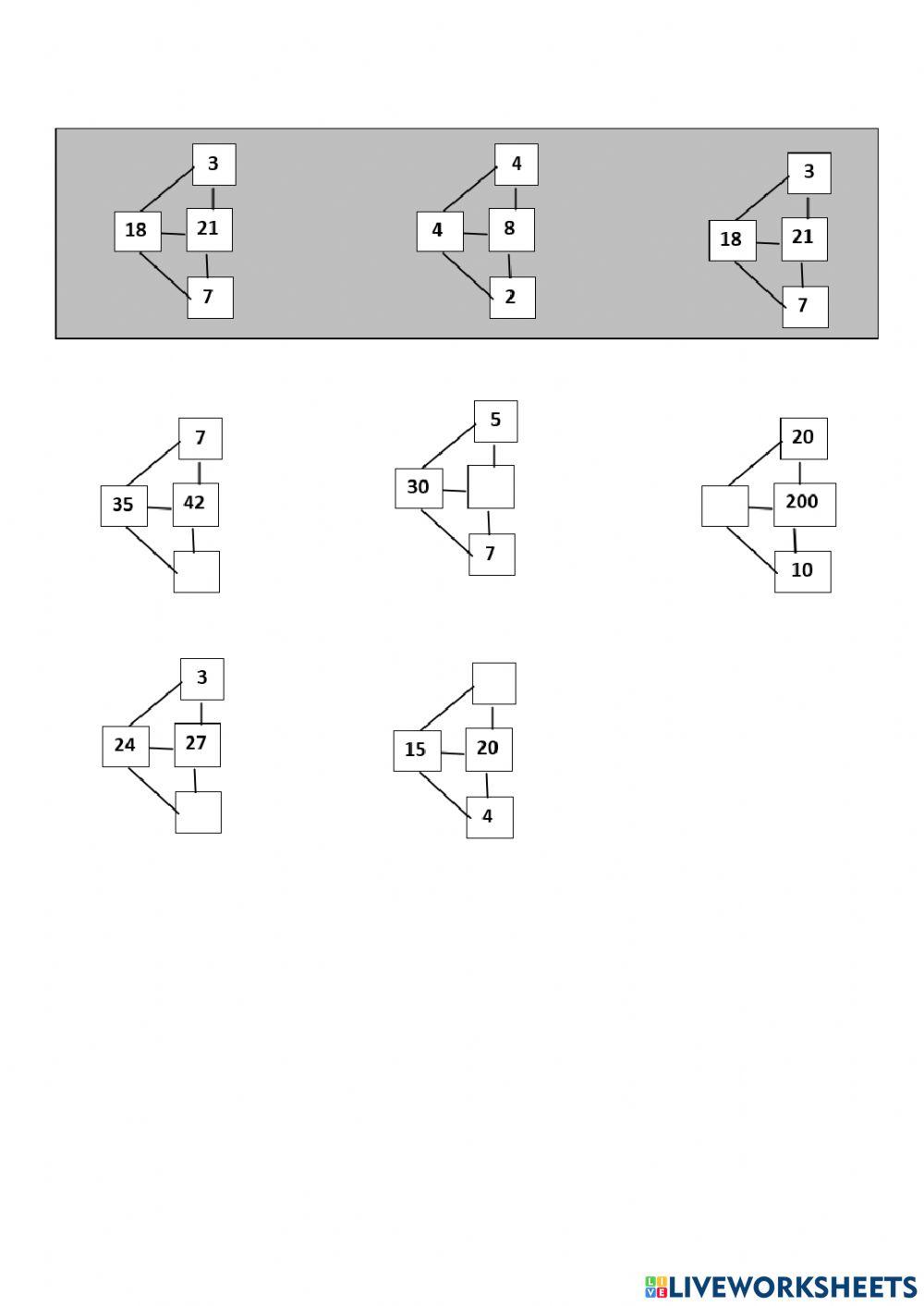 Quantitative reasoning math exercise live worksheets