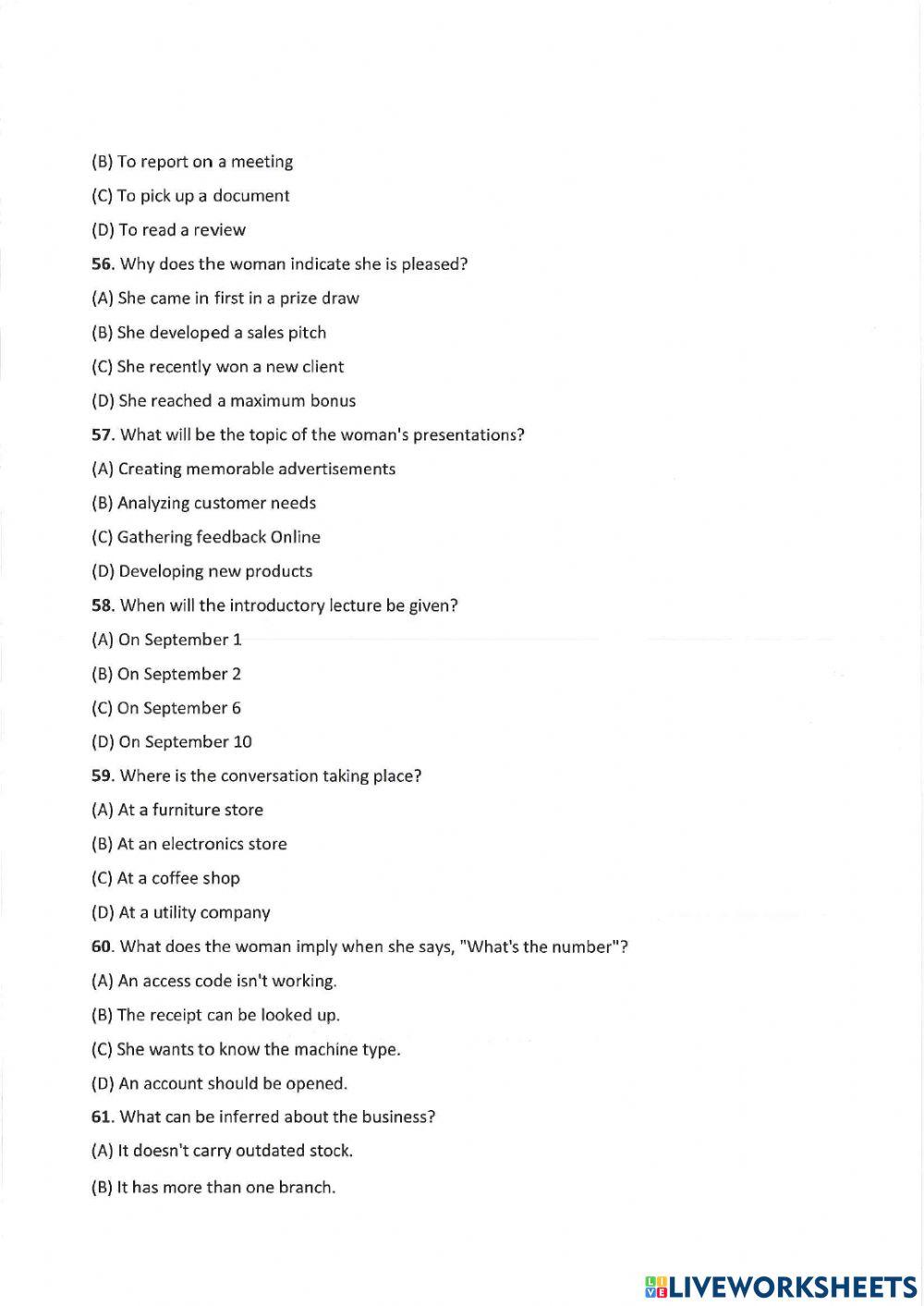 Unit 8 - practice - toeic c