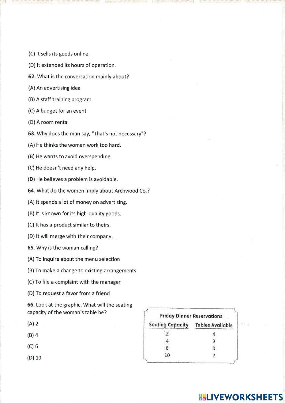 Unit 8 - practice - toeic c