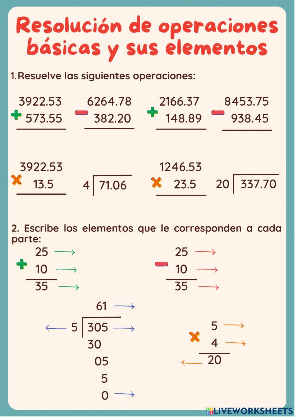 Matemáticas 5° de Primaria