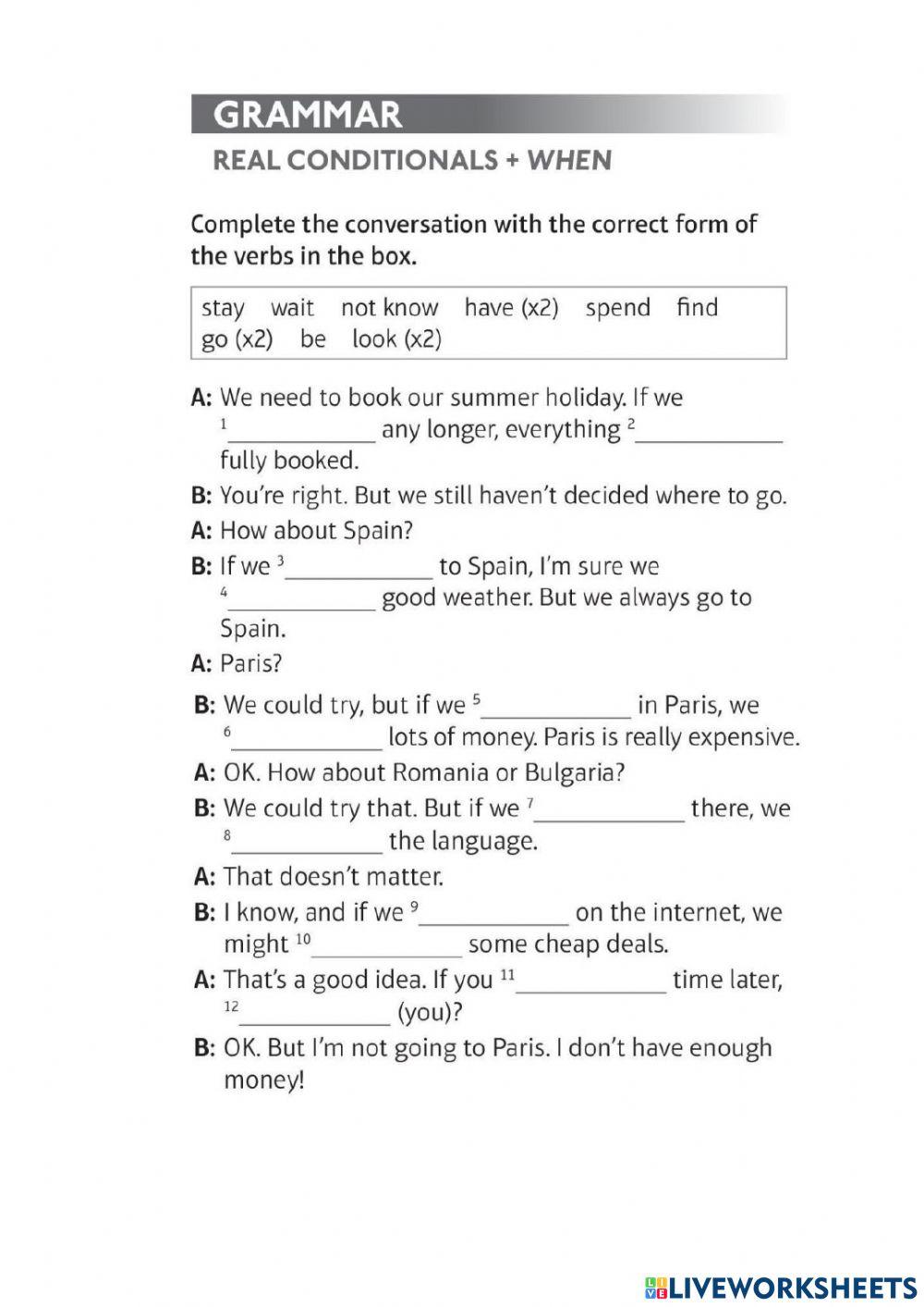 Feelings. Real conditional