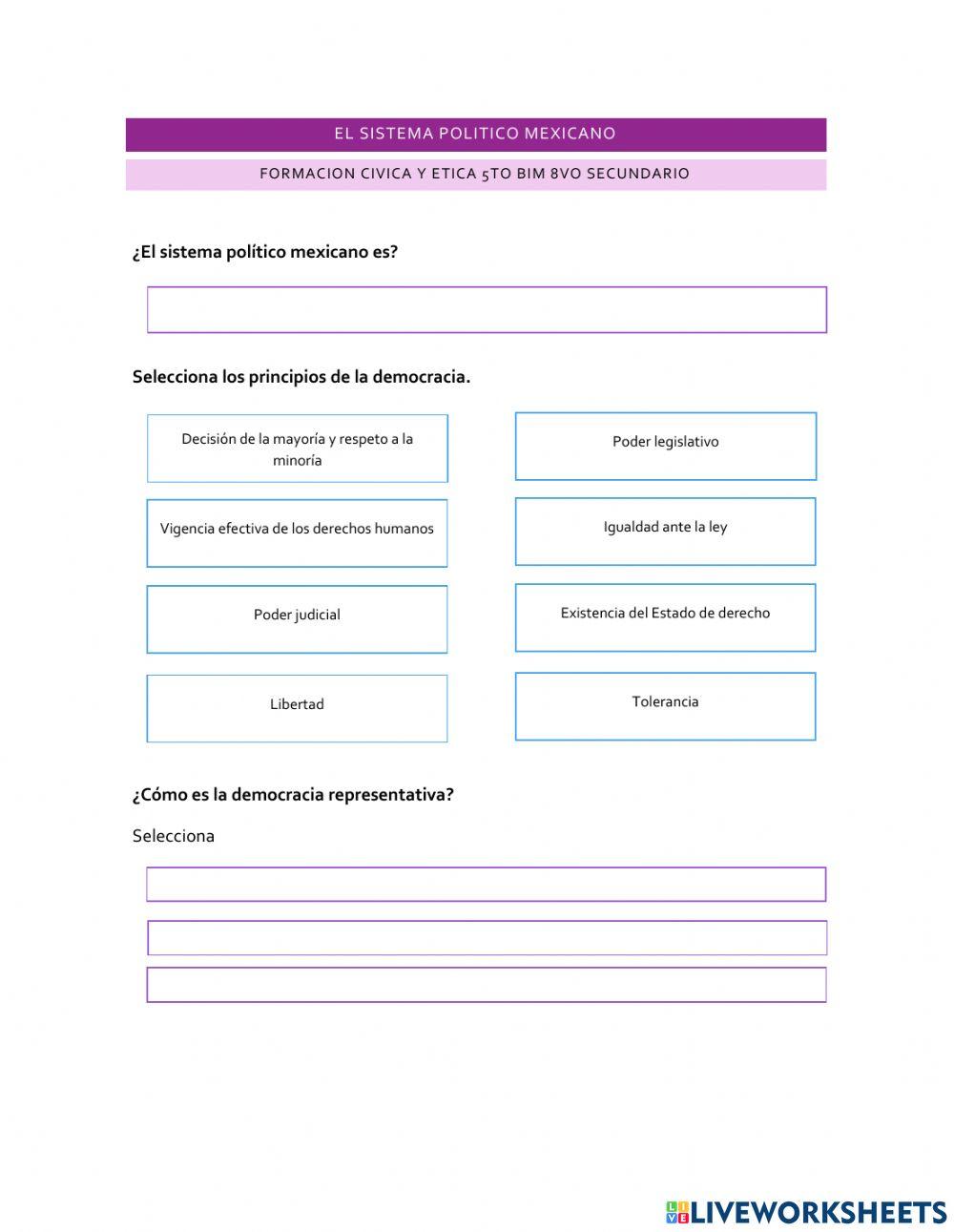 El sistema político