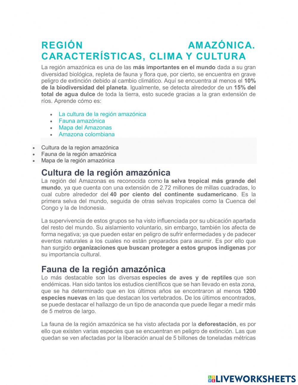 Region de la amazonia