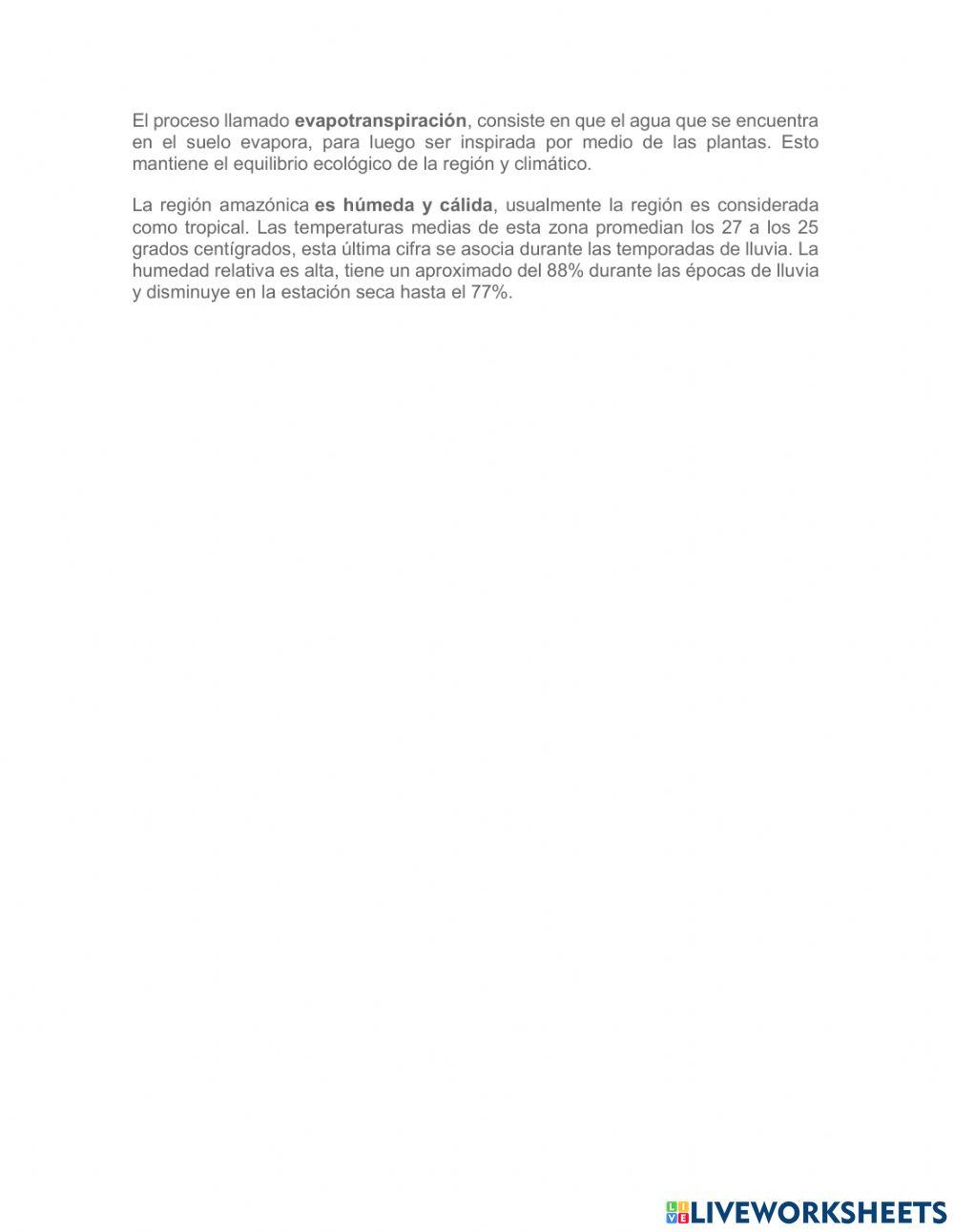 Region de la amazonia