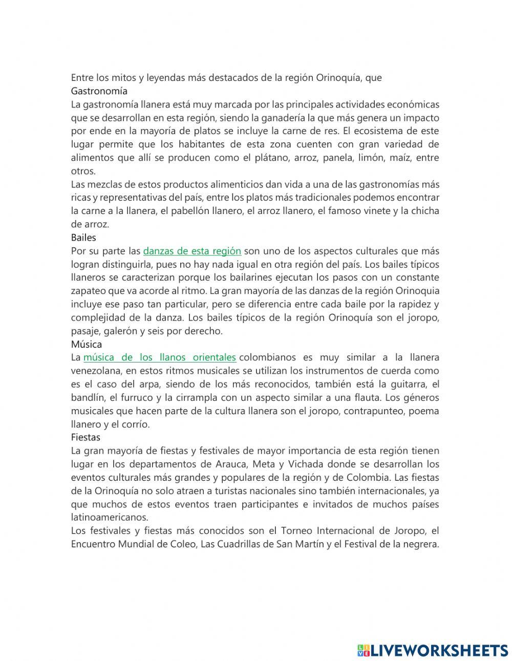 Region de la orinoquia