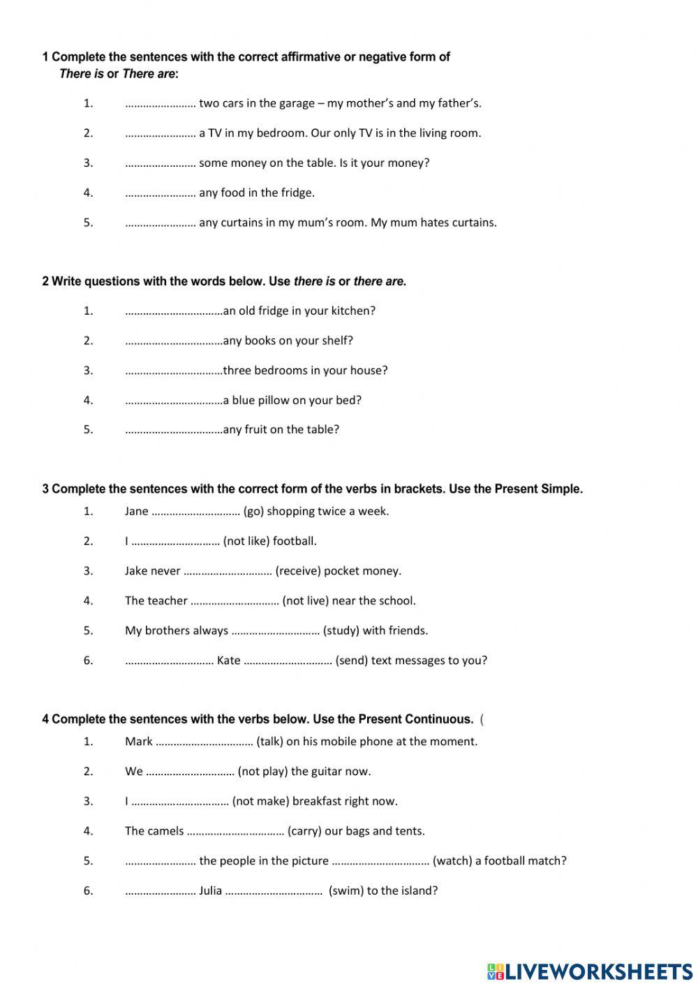 ESO 1 Grammar Revision