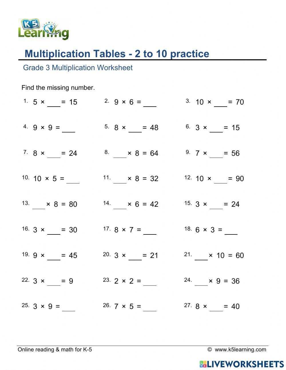 7034524 | Grade 3 math | junoluna | LiveWorksheets