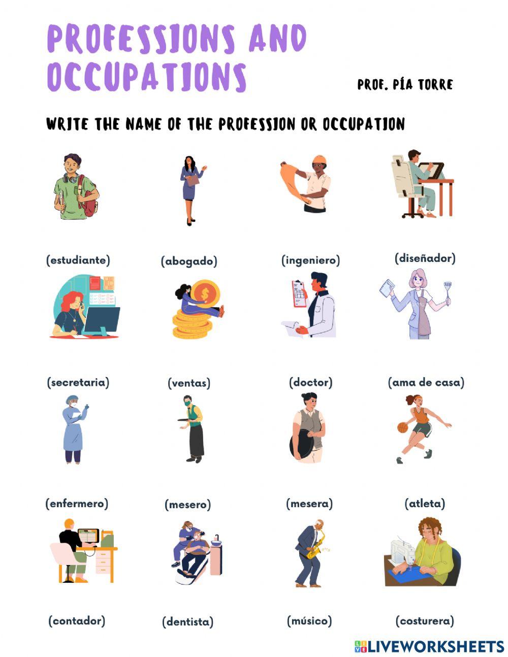 Professions and Occupations