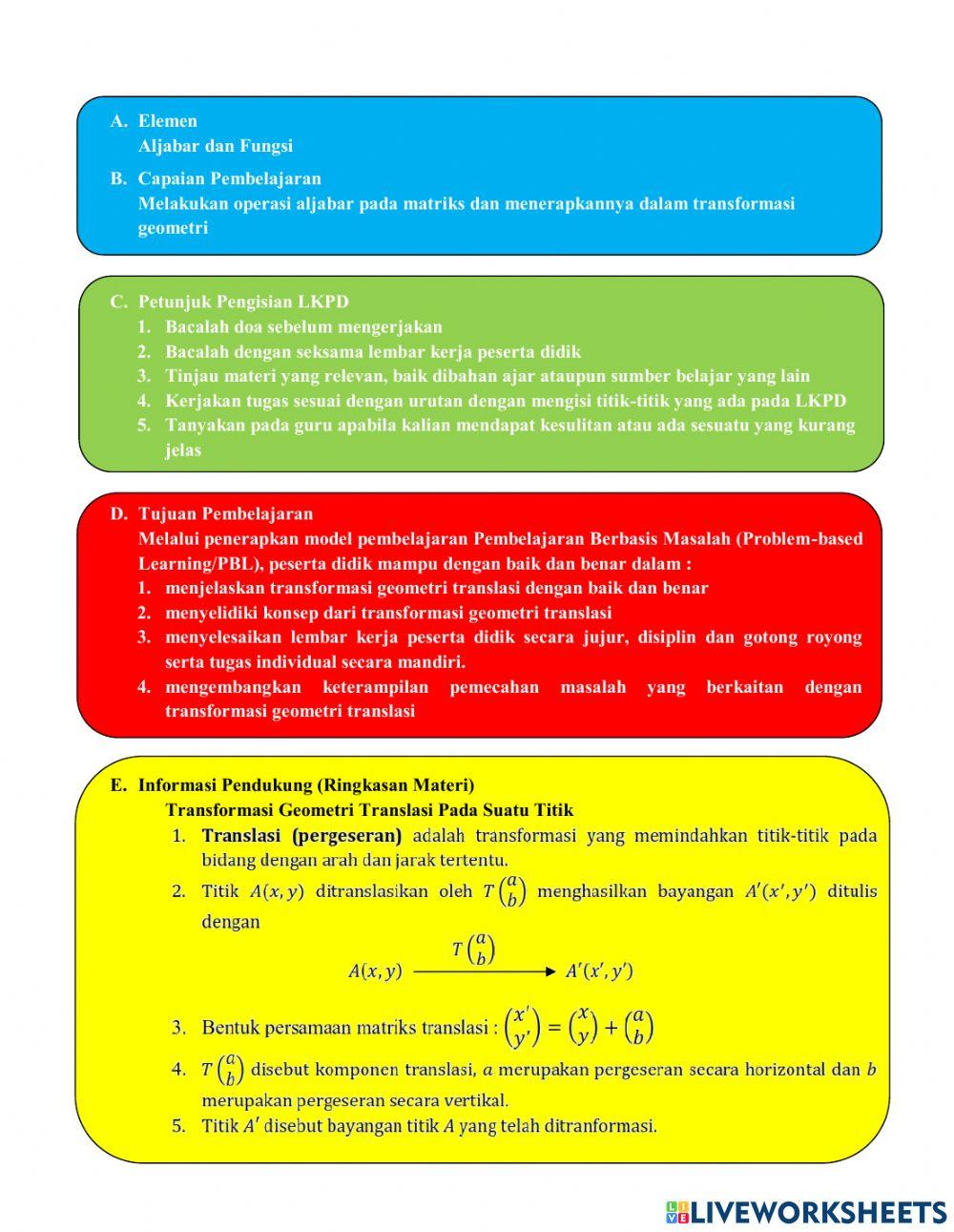 LKPD Tranlasi Kelas XI