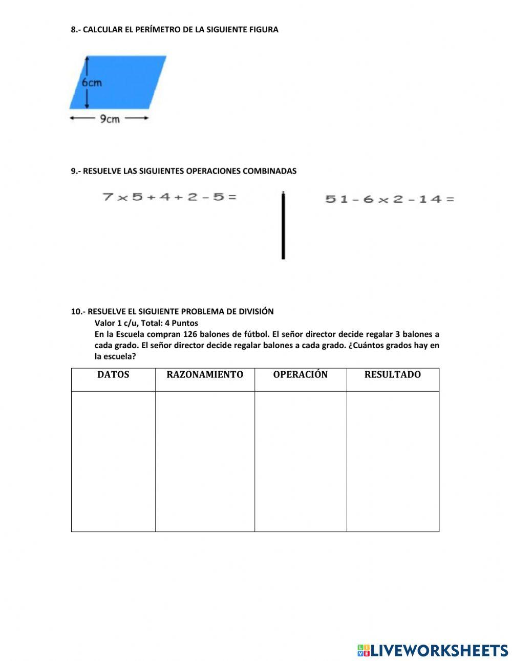 Examen 2do quim matematicas