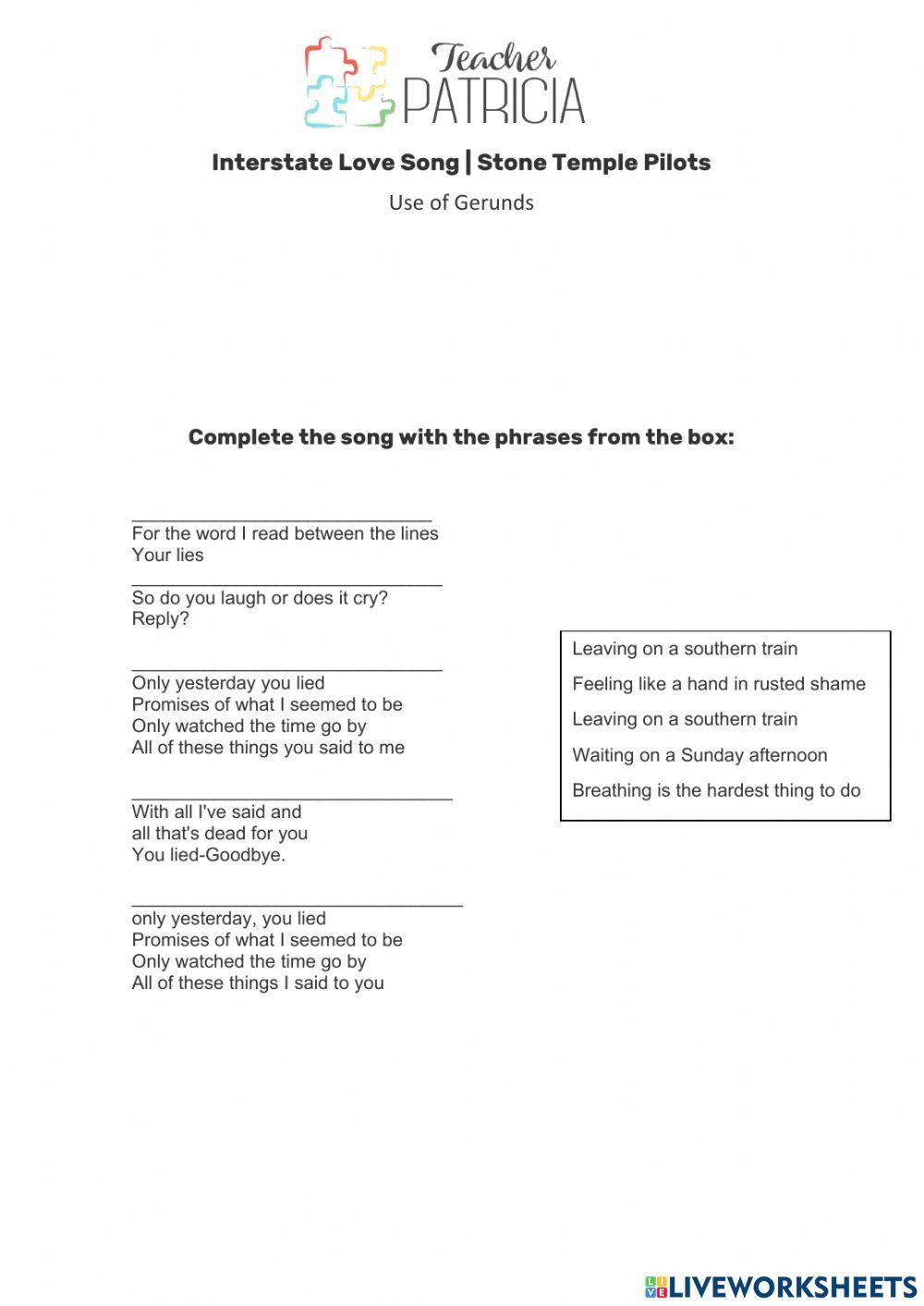 Song: Interstate Love Song - Stone Temple Pilots