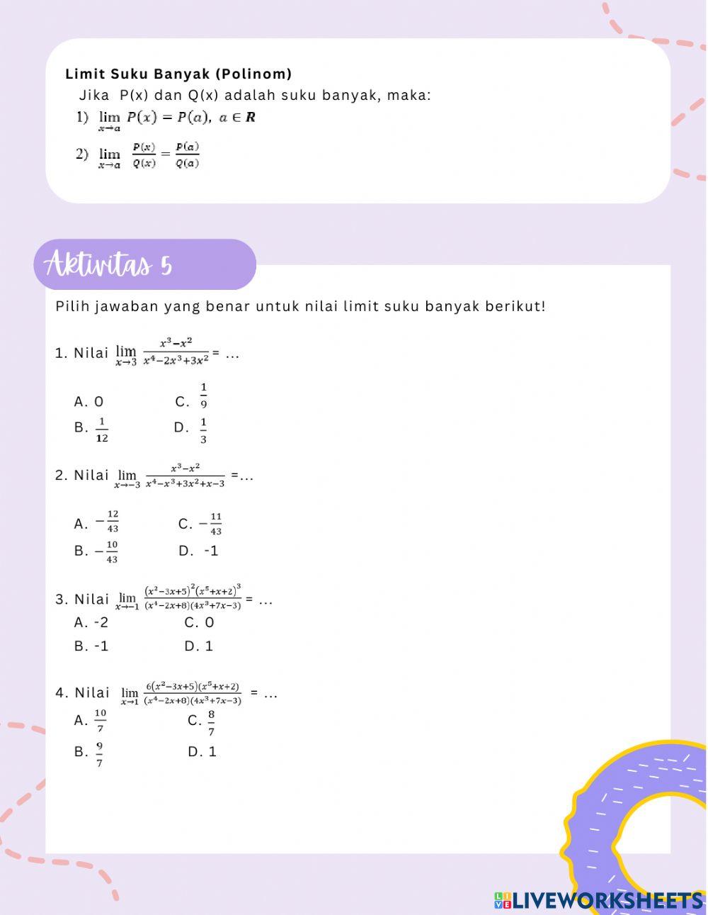 LKPD Limit Fungsi Aljabar