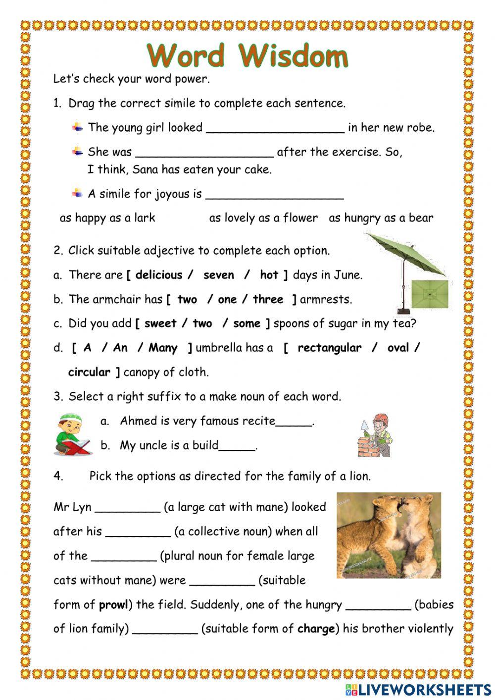 Adjectives + Animals